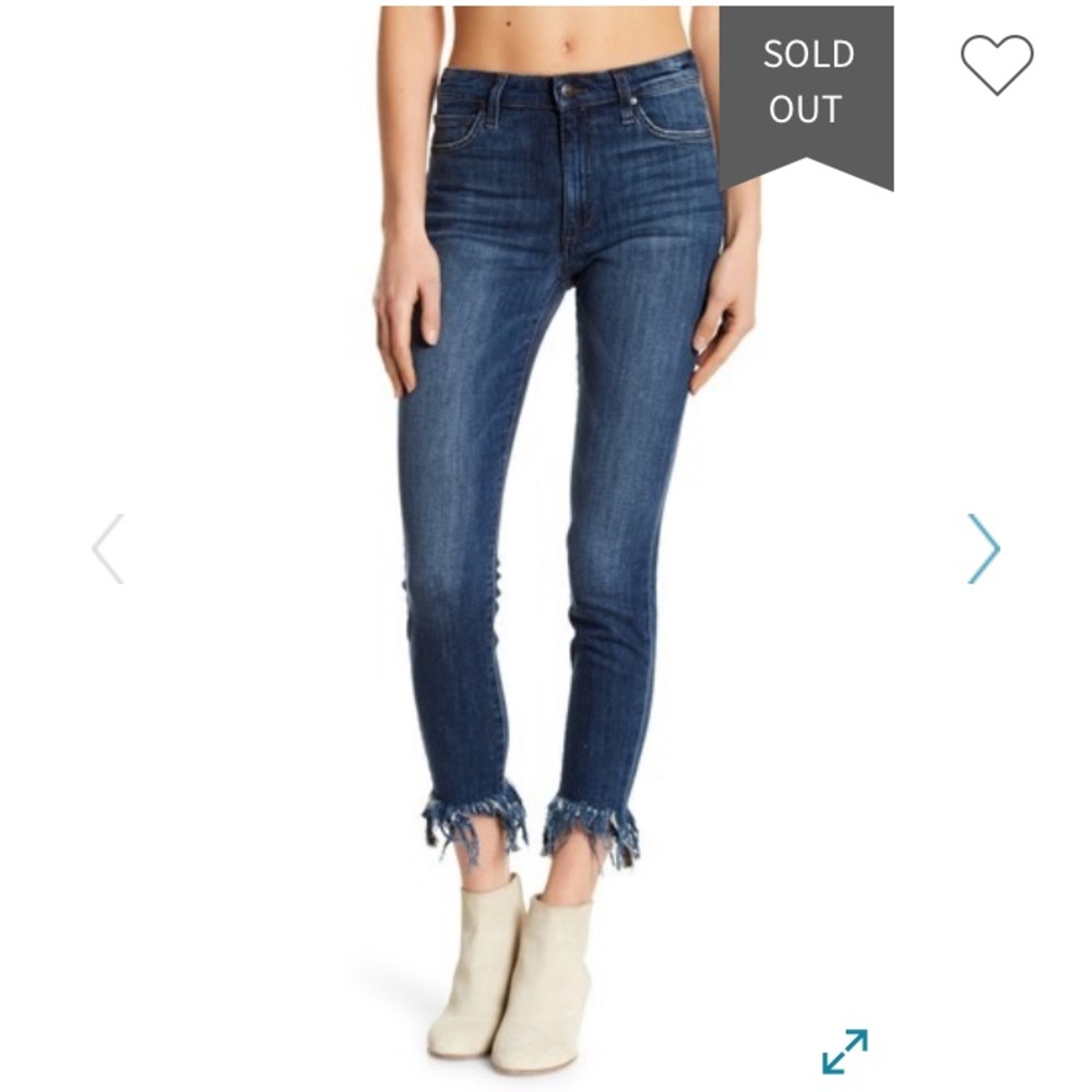 Joe’s Jeans ankle shredded hem jeans
